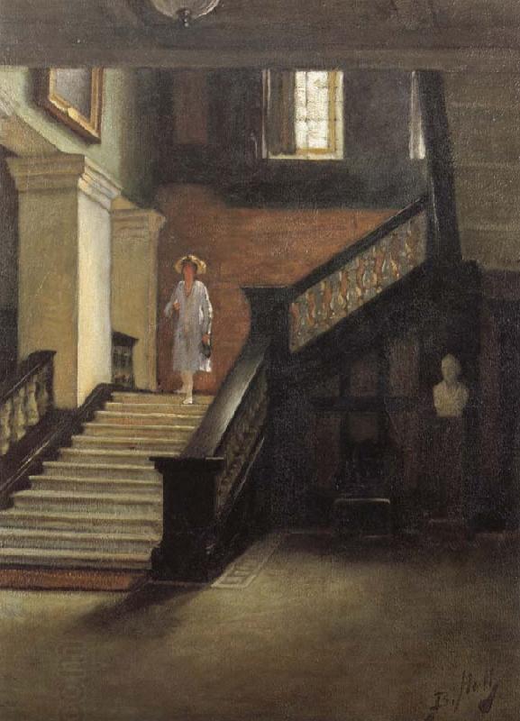 Bernard Hall Staircase to Public Library China oil painting art